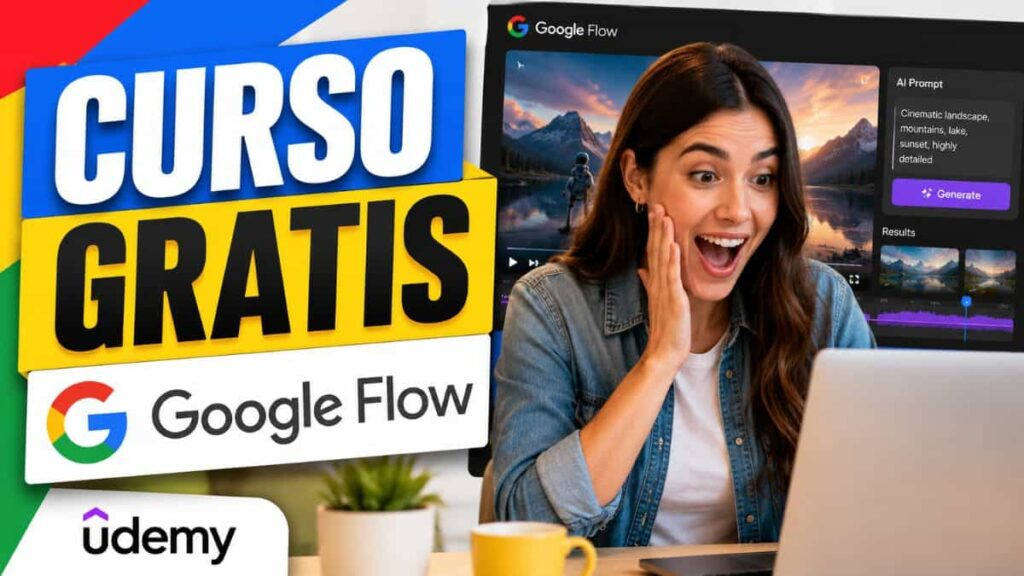 Curso gratis de Google Flow: qué aprenderás y más