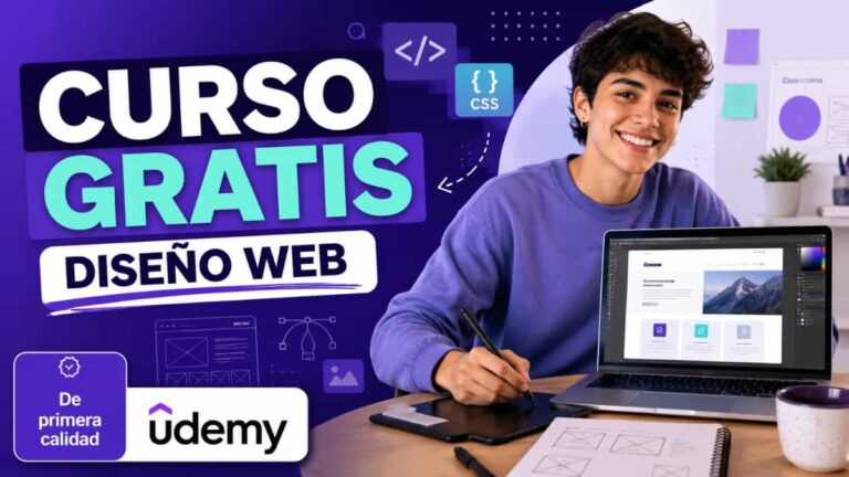 Curso gratuito de diseño web en Udemy para crear mejores sitios