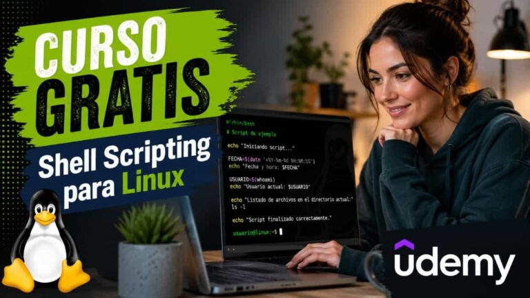 Curso gratis de Udemy de scripts de shell para Linux