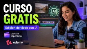Microsoft ClipChamp con IA en un curso gratuito de Udemy
