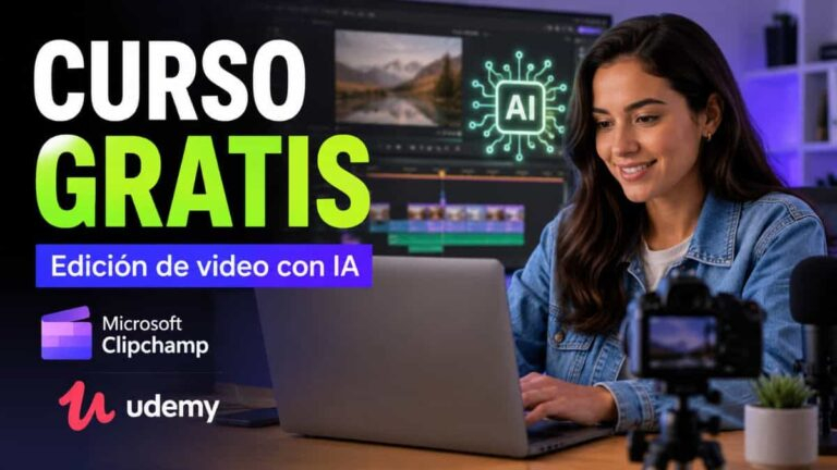 Microsoft ClipChamp con IA en un curso gratuito de Udemy