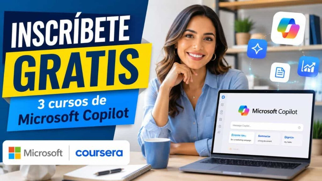 Especialización de Microsoft Copilot con acceso gratis en Coursera