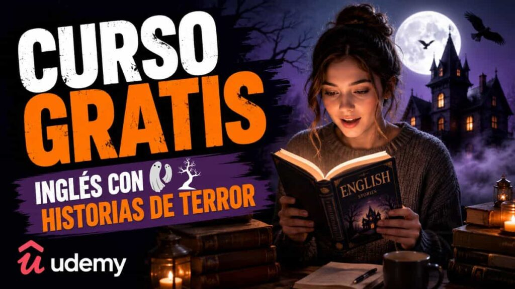 Curso de inglés gratis en Udemy con historias de terror