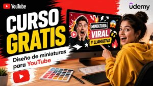 Diseño de miniaturas con un curso gratuito de Udemy