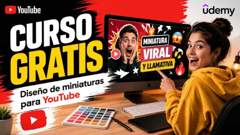 Diseño de miniaturas con un curso gratuito de Udemy