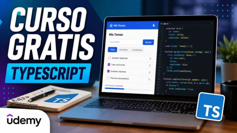 Curso gratis de TypeScript en Udemy para aprender desde cero