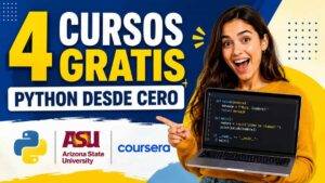 4 cursos de Python gratis para aprender desde cero