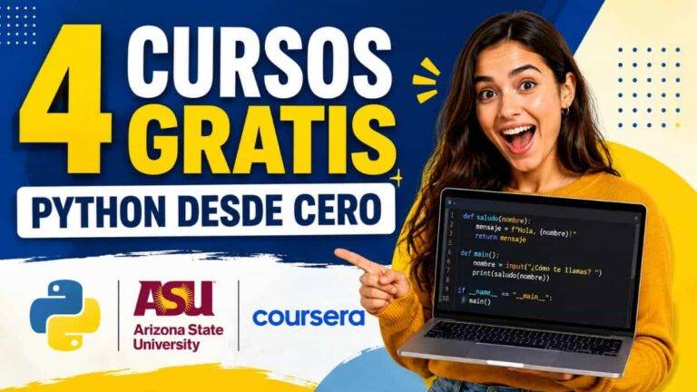 4 cursos de Python gratis para aprender desde cero