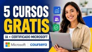5 cursos gratis de inteligencia artificial de Microsoft con certificado
