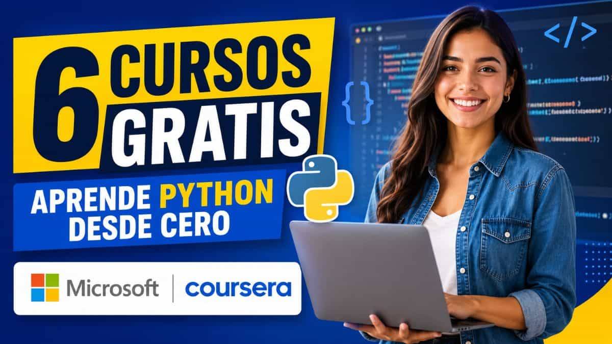 6 cursos de Python gratis de Microsoft con certificado