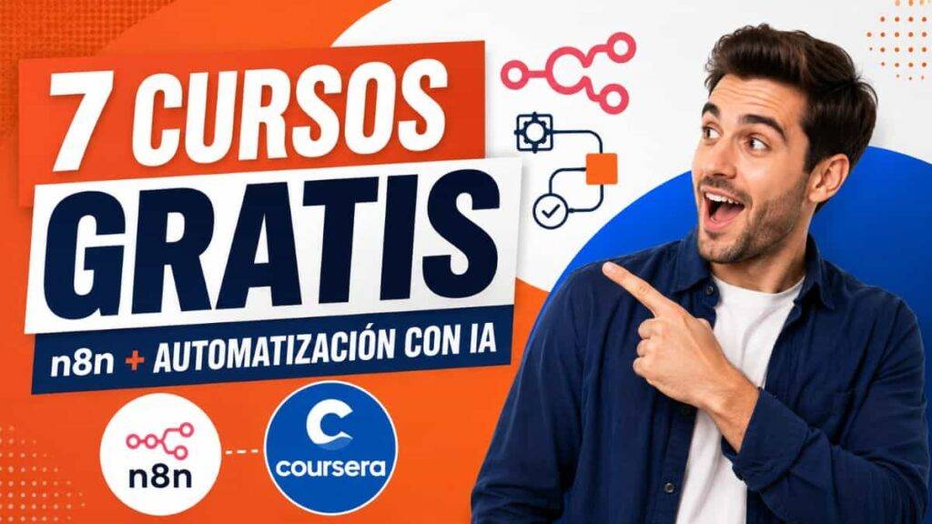 7 cursos de n8n gratis para aprender automatización con IA