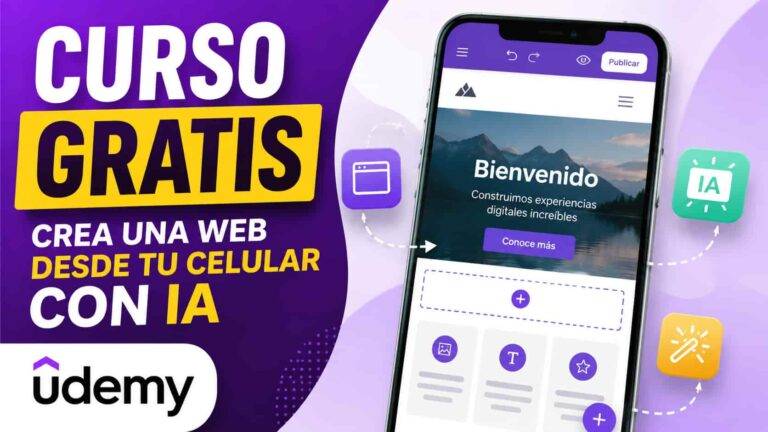 Curso gratis para crear una página web desde el celular con IA
