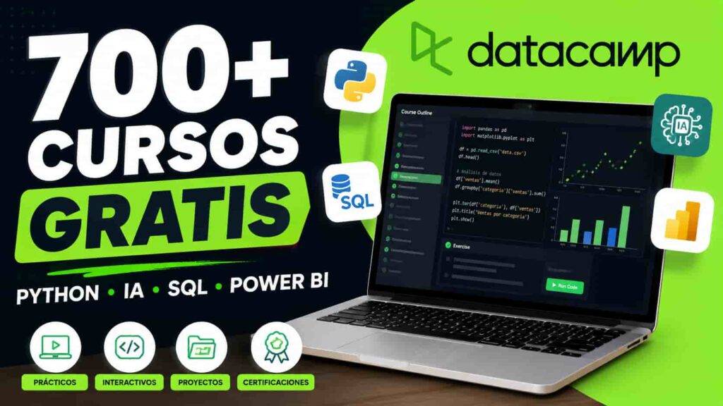 DataCamp gratis: más de 700 cursos por $0 durante 7 días