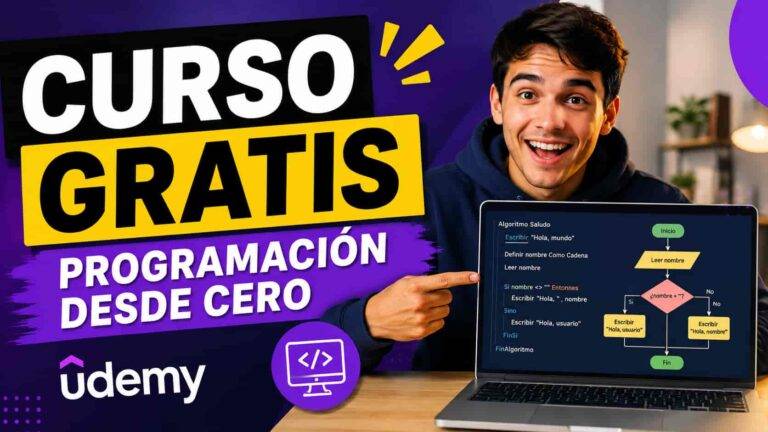 Curso gratis de programación desde cero en Udemy
