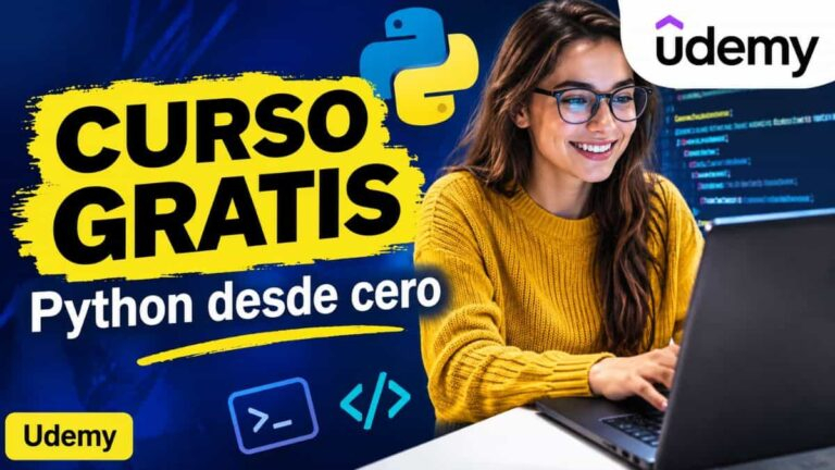 Curso de Python gratis en Udemy para aprender desde cero