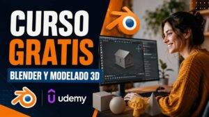 Curso de Blender gratis en Udemy para aprender modelado 3D