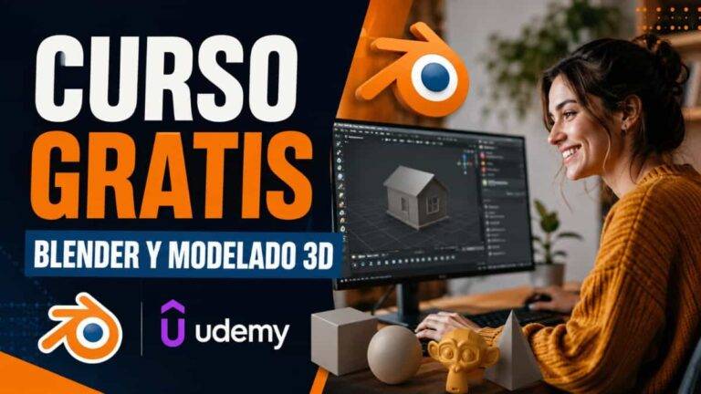 Curso de Blender gratis en Udemy para aprender modelado 3D