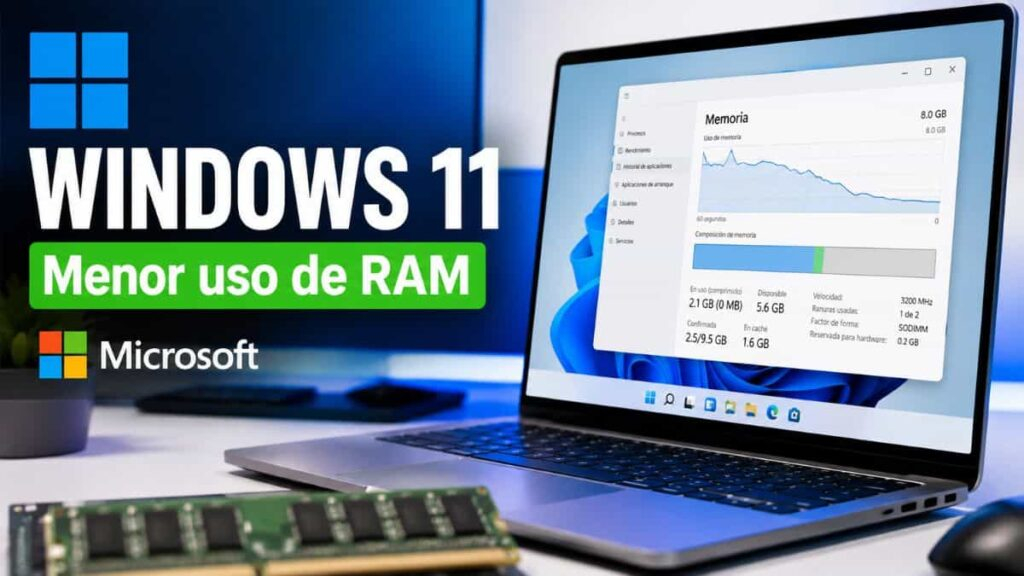 Microsoft optimiza Windows 11 para reducir el consumo de RAM