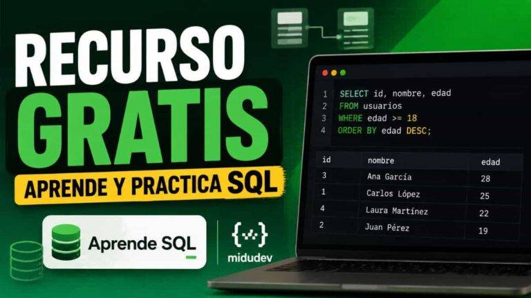 Recurso gratis para practicar SQL desde cero en español