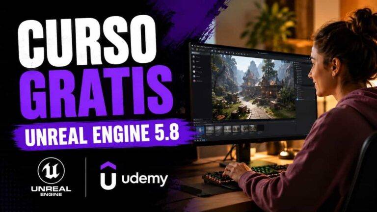 Curso gratis de Unreal Engine 5.8 disponible en Udemy