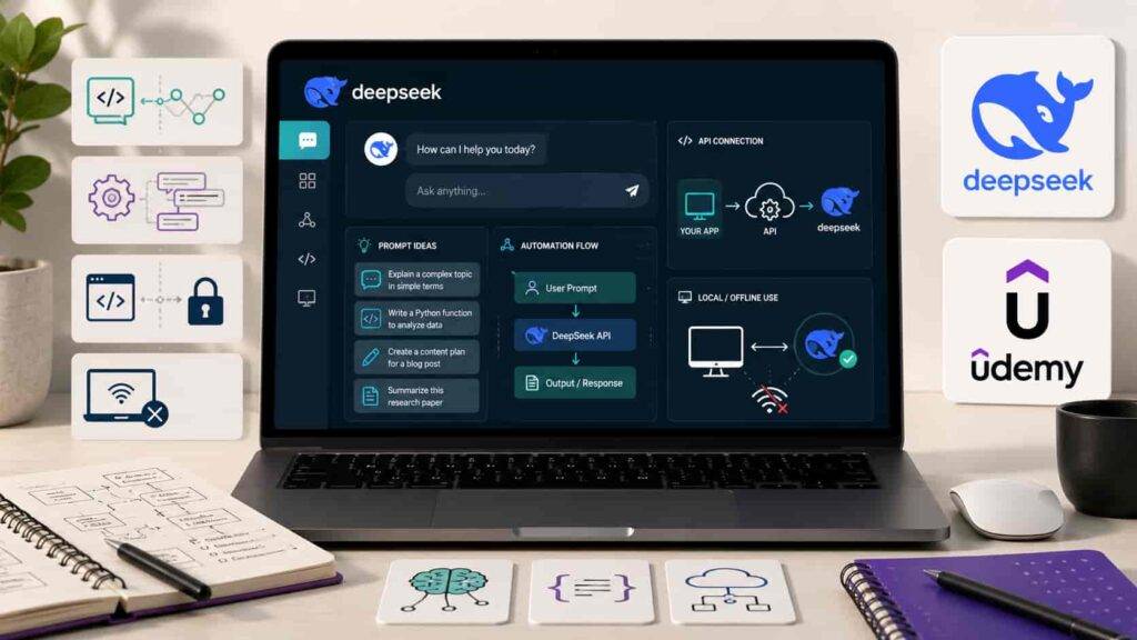 Udemy ofrece un curso gratis de DeepSeek con Prompt Engineering y API