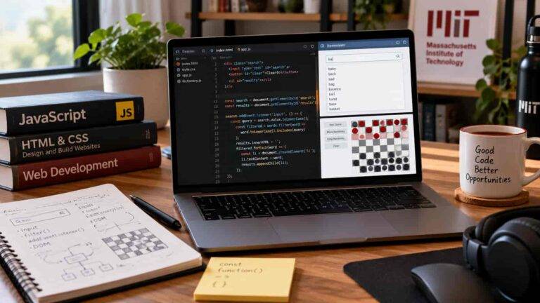 MIT ofrece ejercicios gratis de JavaScript para crear interfaces web