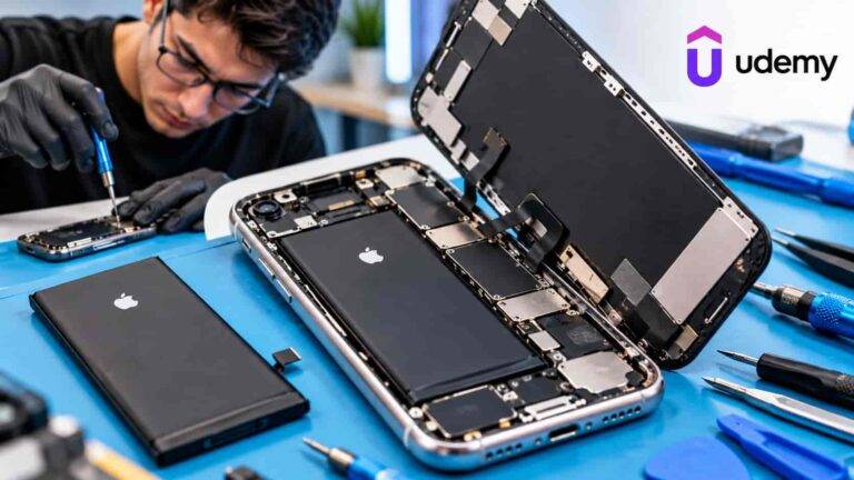 Curso gratis para reparar iPhone: Pantallas y baterías en 45 minutos