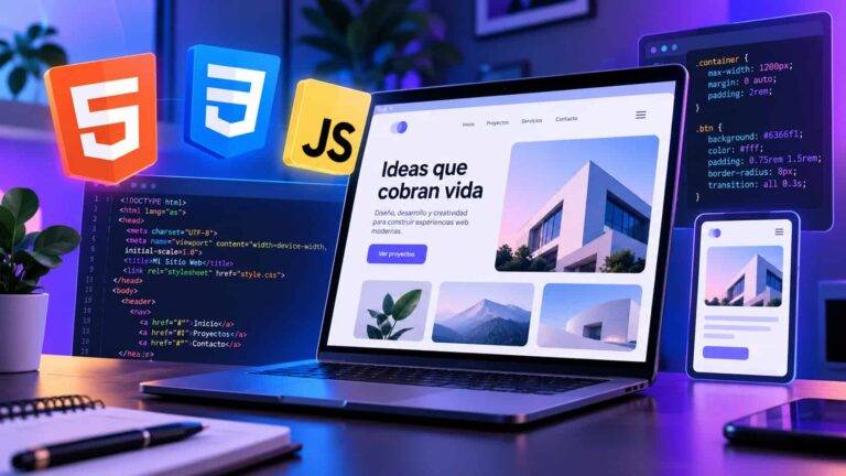 Curso gratis de HTML, CSS y JavaScript para crear una web