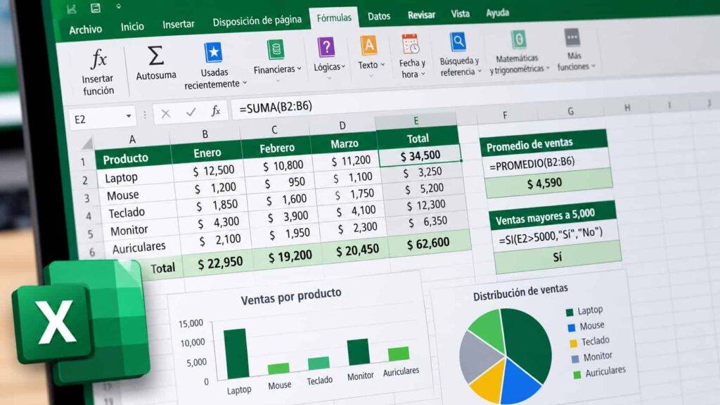 Curso gratis de fórmulas de Excel desde cero