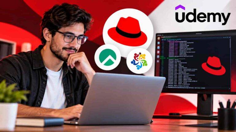 Curso gratis de Red Hat Linux en Udemy con RHEL, Rocky Linux y AlmaLinux