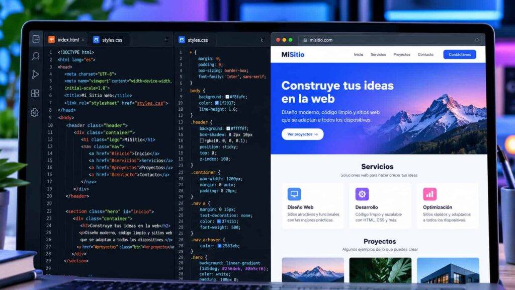 Curso gratis de HTML y CSS para crear páginas web